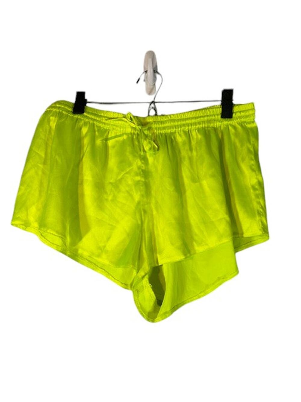 ASOS Vibrant Neon Yellow Drawstring Waist Casual Lounge Shorts Women Sz 10